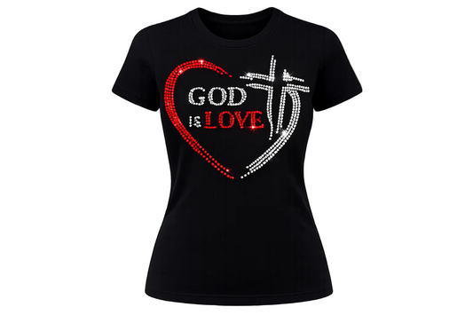 God Is Love Rhinestone Tee