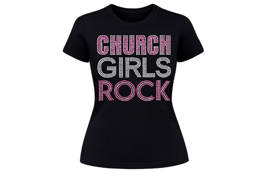 Girls Rock Rhinestone Tee